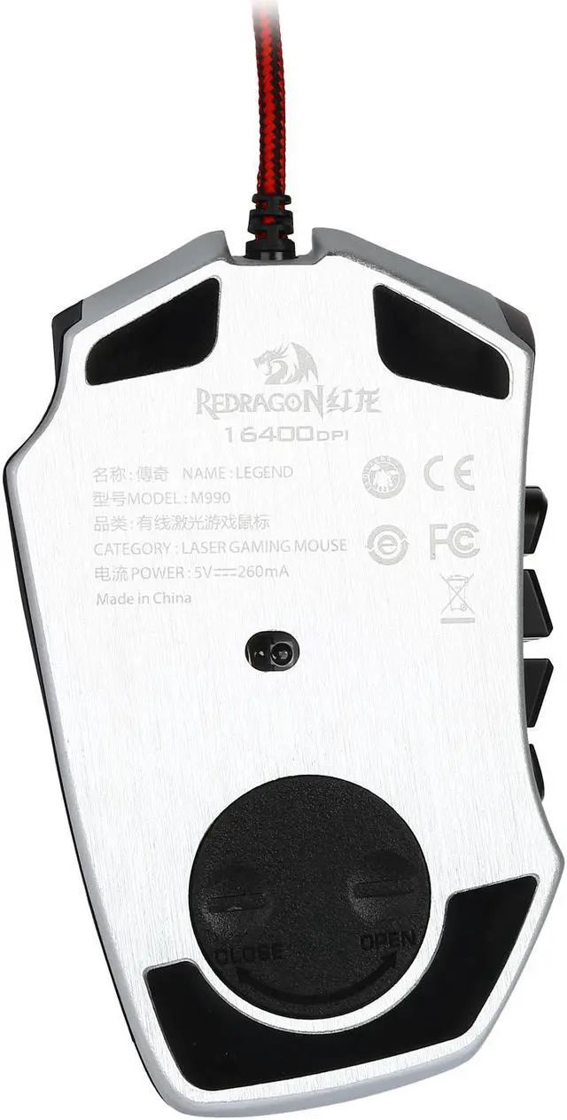 Alt view image 6 of 7 - Redragon M990 Legend 16400 DPI High Precision Programmable Laser Gaming Mouse for PC MMO/FPS