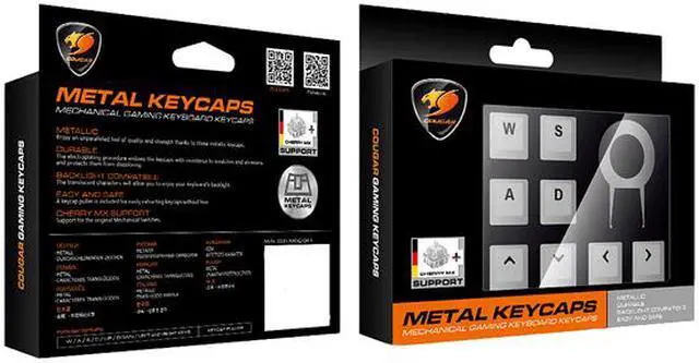 Alt view image 4 of 4 - Cougar Metal Keycaps for Mechanical Keyboards