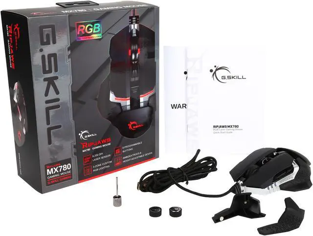 Alt view image 8 of 7 - G.SKILL RIPJAWS MX780 USB Wired RGB Laser Gaming Mouse