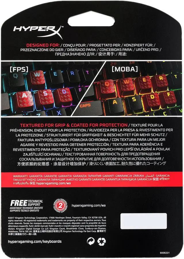 Alt view image 6 of 6 - HyperX FPS & MOBA Gaming Keycaps Upgrade Kit (Titanium)