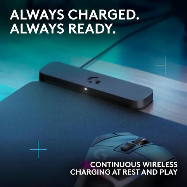 Alt view image 2 of 7 - Logitech G POWERPLAY 2 Wireless Charging Mouse Pad for Compatible Gaming Mice, 34.5 X 28.4 cm (13.5 x 11.2 inches), 3.5 mm Height - Black