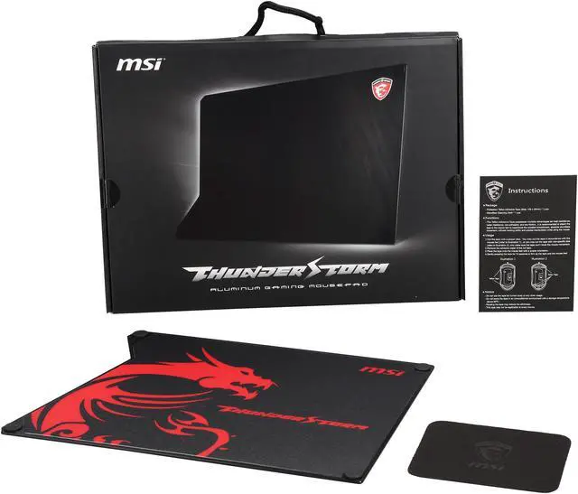Alt view image 4 of 5 - MSI Thunderstorm Aluminum Gaming Mousepad