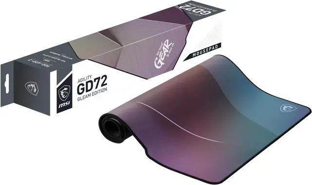 Alt view image 10 of 10 - MSI Gaming XXL Ultra-Smooth Silk Low-Friction relective Surface Non-Slip Natural Rubber Base 3mm Thick Gaming Mouse Pad (Agility GD72 Gleam Edition)