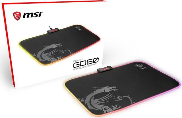 Alt view image 3 of 5 - MSI AGILITY GD60 (RGB) Mouse Pad, 15" x 11", Micro-Textile Surface, Natural Rubber Base