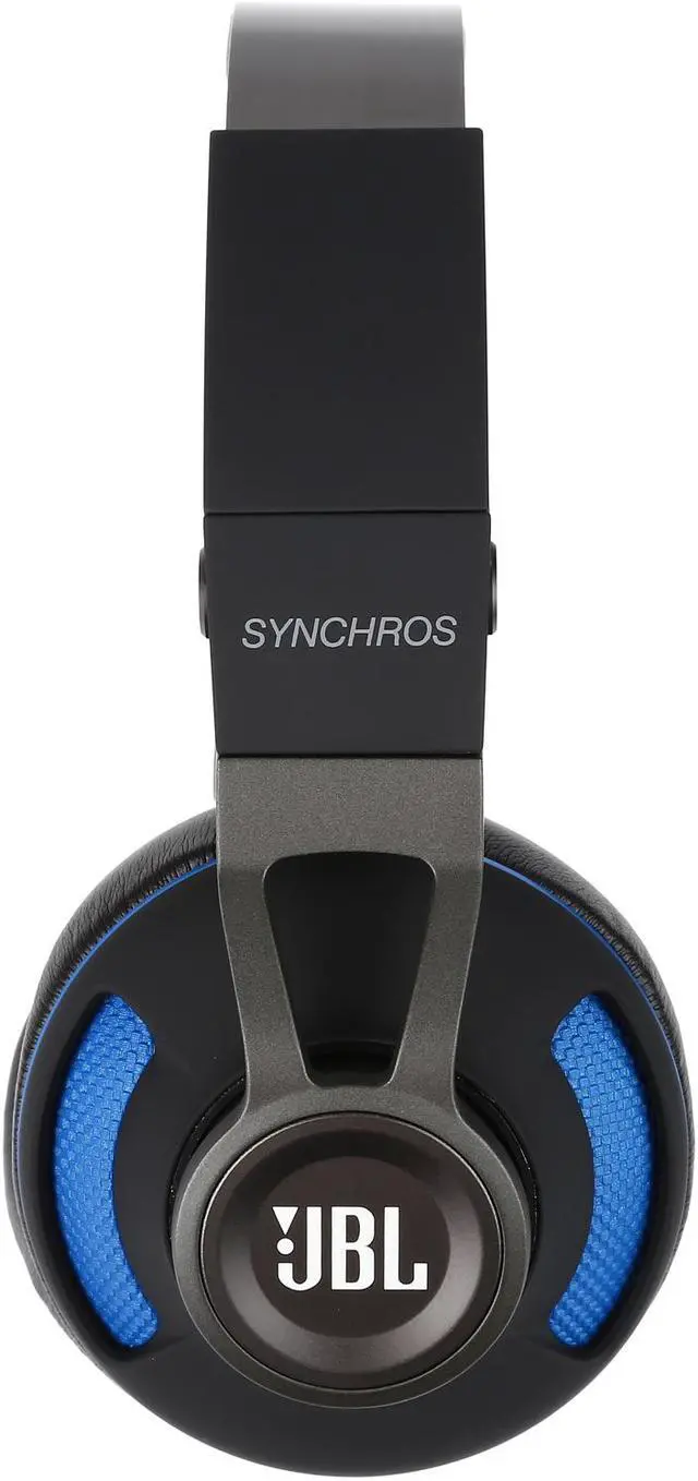 Alt view image 4 of 8 - JBL Synchros S300 Premium On-Ear Headphones for Android with built-in remote/Microphone - Black/Blue