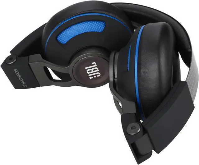 Alt view image 7 of 8 - JBL Synchros S300 Premium On-Ear Headphones for Android with built-in remote/Microphone - Black/Blue