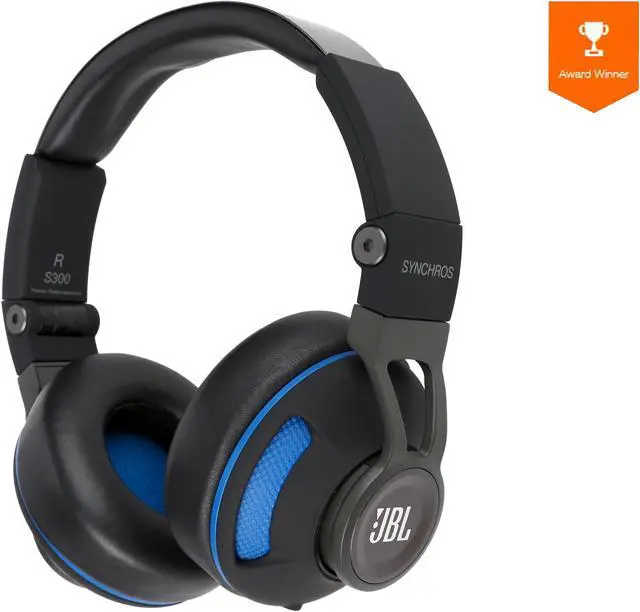 Main image of JBL Synchros S300 Premium On-Ear Headphones for Android with built-in remote/Microphone - Black/Blue