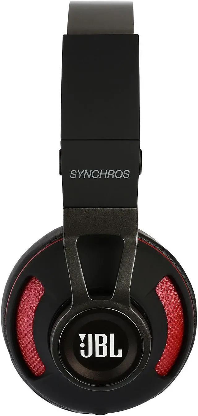 Alt view image 2 of 8 - JBL Synchros S300 Premium On-Ear Headphones for iOS with built-in remote/Microphone - Black/Red