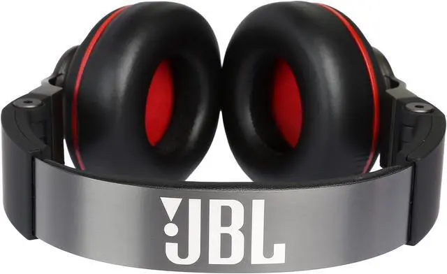 Alt view image 5 of 8 - JBL Synchros S300 Premium On-Ear Headphones for iOS with built-in remote/Microphone - Black/Red