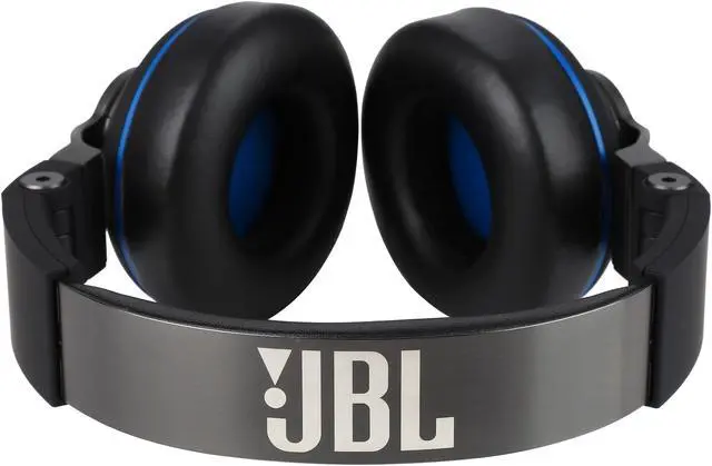 Alt view image 5 of 8 - JBL Synchros S300 Premium On-Ear Headphones for iOS with built-in remote/Microphone - Black/Blue