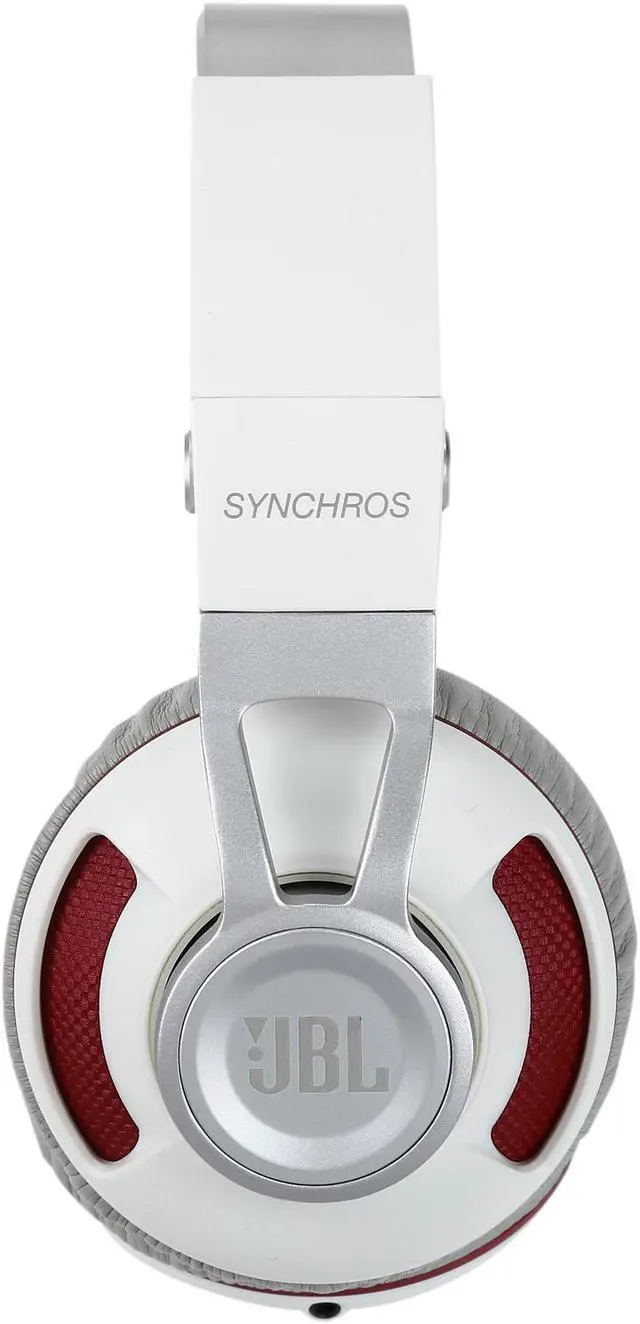 Alt view image 4 of 8 - JBL Synchros S300 Premium On-Ear Headphones for iOS with built-in remote/Microphone - White/Red