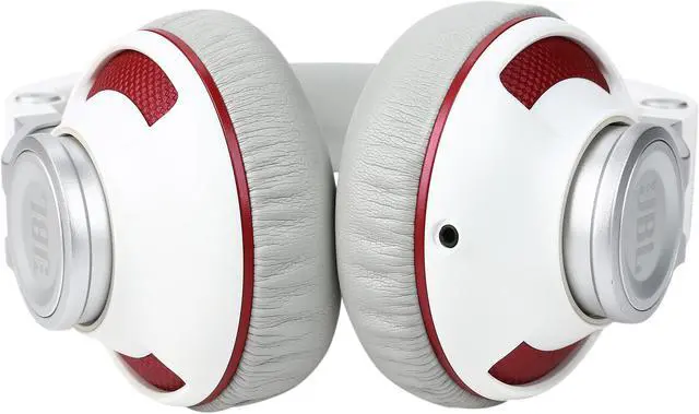 Alt view image 6 of 8 - JBL Synchros S300 Premium On-Ear Headphones for iOS with built-in remote/Microphone - White/Red