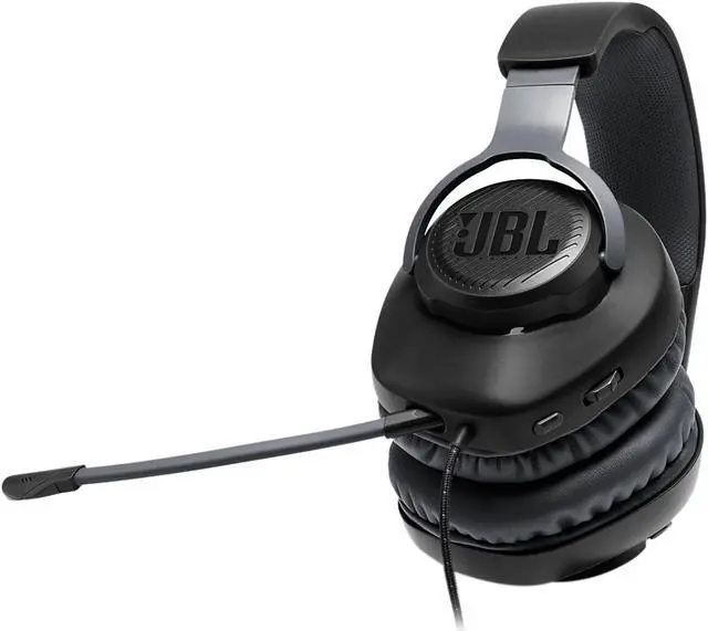 Alt view image 4 of 7 - JBL QUANTUM 100 Circumaural Gaming Headset, Black