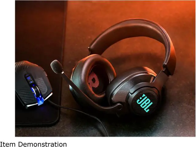 Alt view image 7 of 8 - JBL QUANTUM 400 3.5mm/ USB Connector Circumaural Gaming Headset, Black