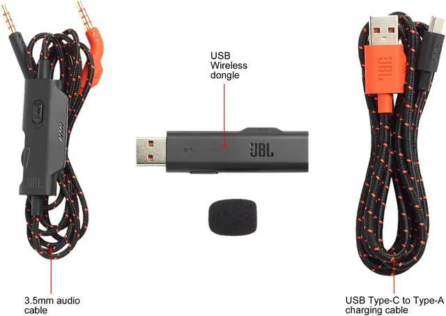 Alt view image 6 of 8 - JBL QUANTUM 600 USB Connector Circumaural Gaming Headset, Black