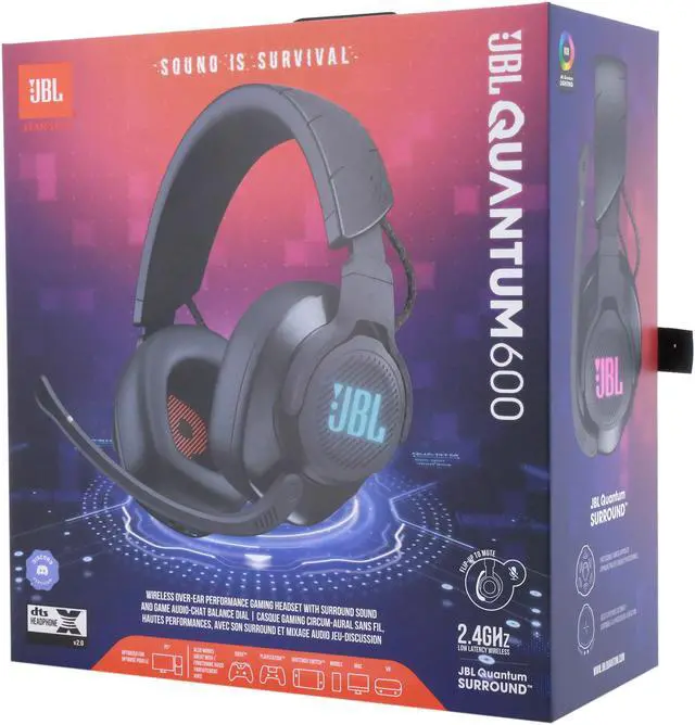 Alt view image 8 of 8 - JBL QUANTUM 600 USB Connector Circumaural Gaming Headset, Black