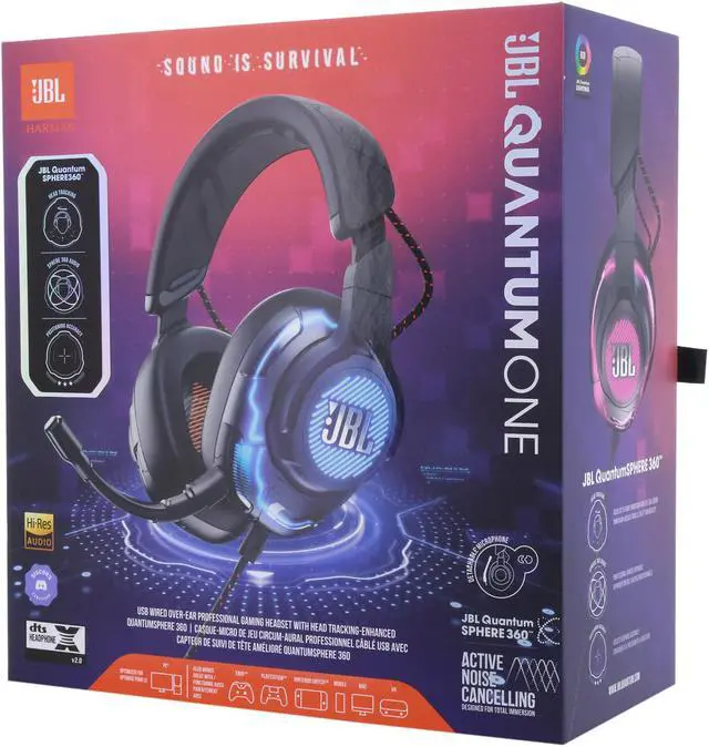 Alt view image 8 of 8 - JBL QUANTUM ONE USB Connector Circumaural Professional Gaming Headset