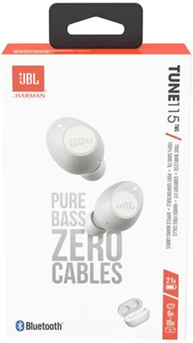 Alt view image 8 of 8 - JBL Tune 115TWS True Wireless In-Ear Headphones - White