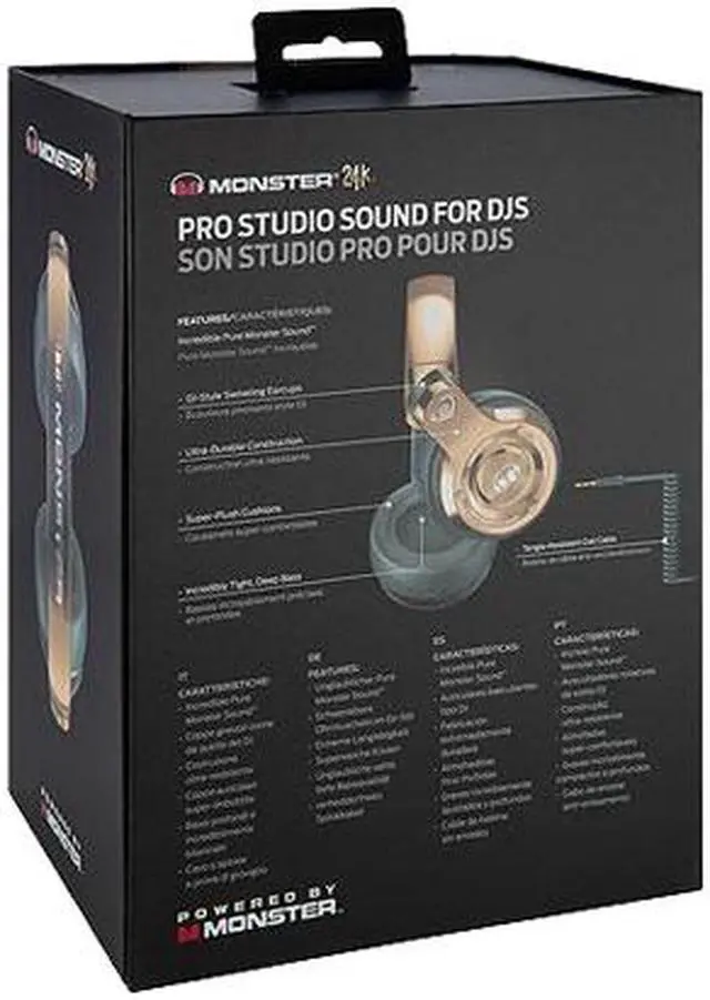 Alt view image 9 of 9 - Monster 24K Over-Ear Headphones