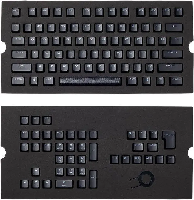 Alt view image 5 of 6 - Corsair Gaming PBT Double-shot Keycaps Full 104/105-Keyset - Black