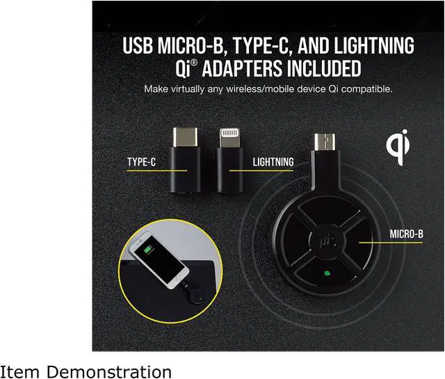 Alt view image 4 of 8 - Corsair Gaming MM1000 Qi Wireless Charging Mouse Pad