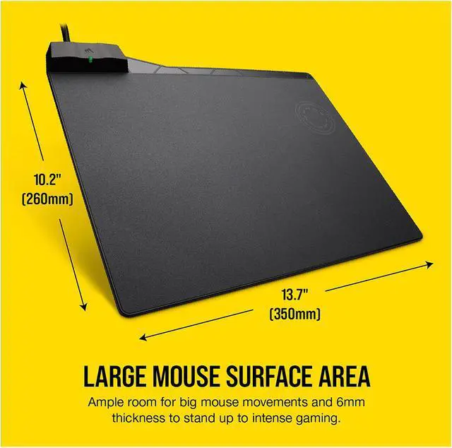 Alt view image 7 of 8 - Corsair Gaming MM1000 Qi Wireless Charging Mouse Pad