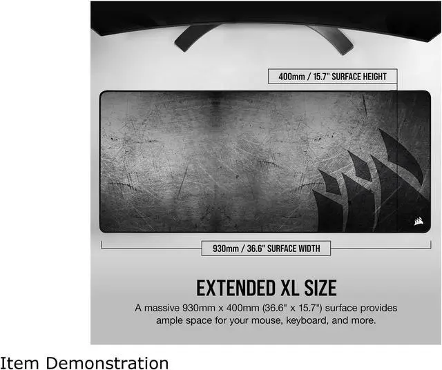 Alt view image 6 of 8 - Corsair MM350 PRO CH-9413771-WW Premium Spill-Proof Cloth Gaming Mouse Pad - Extended XL