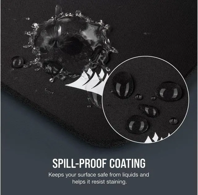 Alt view image 3 of 8 - Corsair MM200 PRO CH-9412660-WW Premium Spill-Proof Cloth Gaming Mouse Pad - Heavy XL, Black