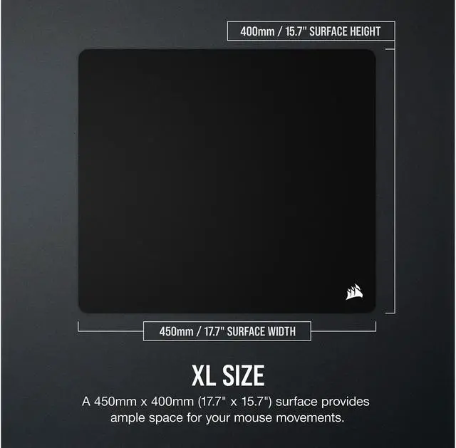 Alt view image 5 of 8 - Corsair MM200 PRO CH-9412660-WW Premium Spill-Proof Cloth Gaming Mouse Pad - Heavy XL, Black