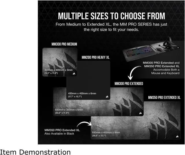 Alt view image 7 of 8 - Corsair MM200 PRO CH-9412660-WW Premium Spill-Proof Cloth Gaming Mouse Pad - Heavy XL, Black
