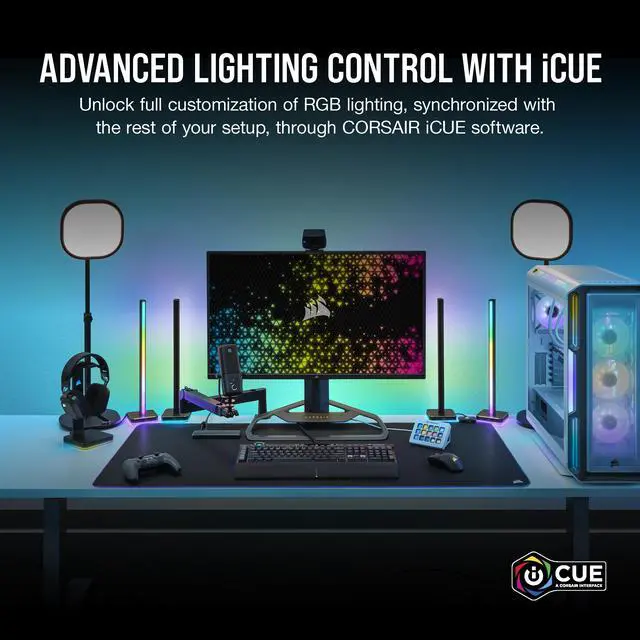 Alt view image 7 of 11 - CORSAIR MM700 RGB Extended 3XL Cloth Gaming Mouse Pad / Desk Mat - Massive 1,220mm x 610mm (48” x 24”)  Cloth Surface - 360° Three-Zone RGB Lighting - Two USB Ports, CH-9417080-WW