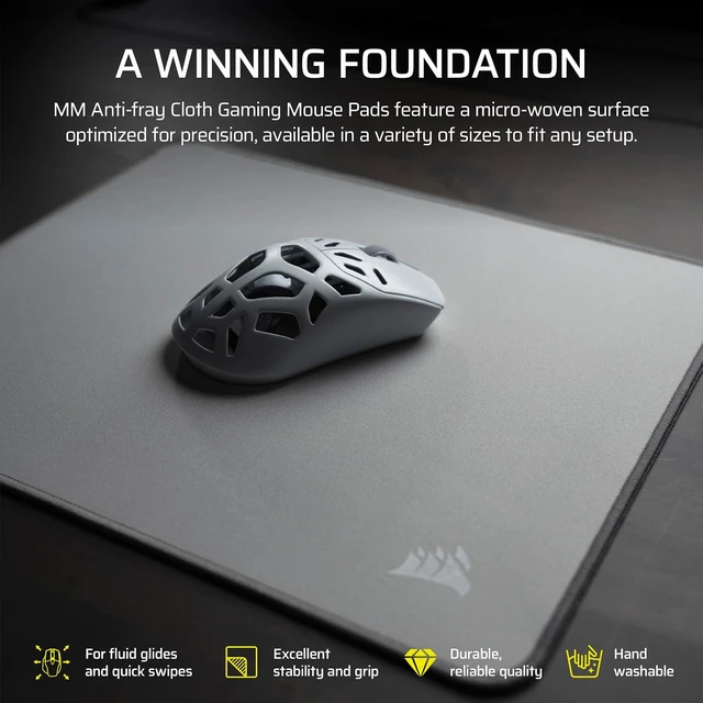 Alt view image 2 of 8 - CORSAIR MM Cloth Mouse Pad - M (320 x 300) Gray
