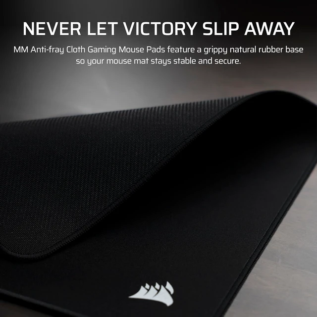 Alt view image 4 of 8 - Corsair MM Anti-Fray Cloth Gaming Mouse Pad, Large (450 x 400mm), Precision Micro-Woven Surface, Non-Slip Natural Rubber Base, Stitched Edges, Black