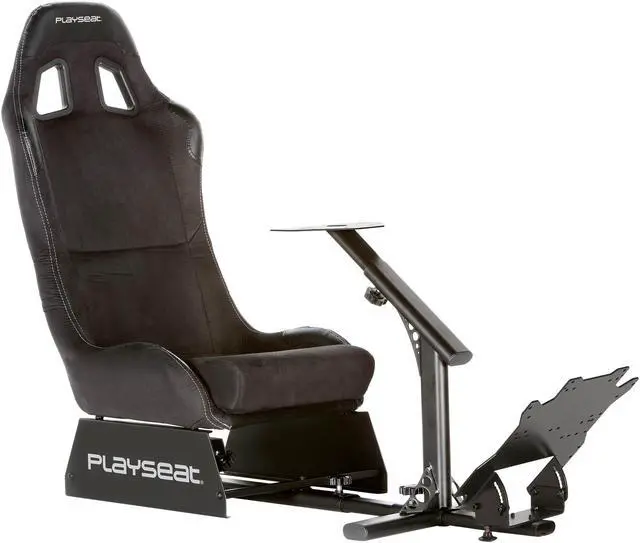 Alt view image 4 of 14 - PLAYSEAT Evolution-M (Black Alcantara w/Black Frame) Esports Racing Simulator Chair