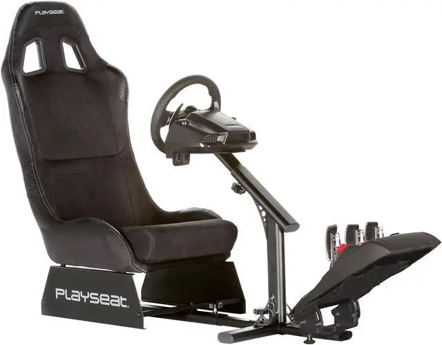 Alt view image 5 of 14 - PLAYSEAT Evolution-M (Black Alcantara w/Black Frame) Esports Racing Simulator Chair