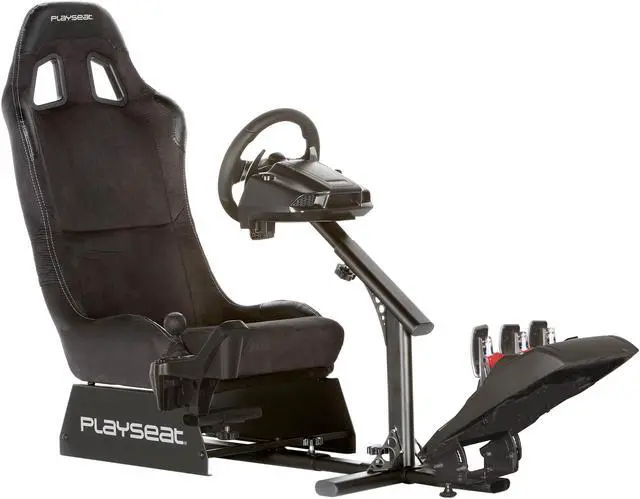 Alt view image 6 of 14 - PLAYSEAT Evolution-M (Black Alcantara w/Black Frame) Esports Racing Simulator Chair