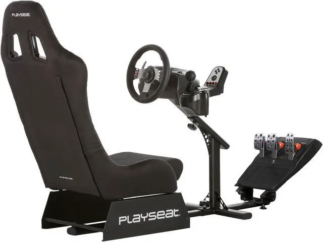 Alt view image 7 of 14 - PLAYSEAT Evolution-M (Black Alcantara w/Black Frame) Esports Racing Simulator Chair