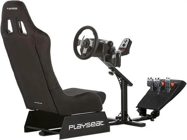 Alt view image 11 of 14 - PLAYSEAT Evolution-M (Black Alcantara w/Black Frame) Esports Racing Simulator Chair