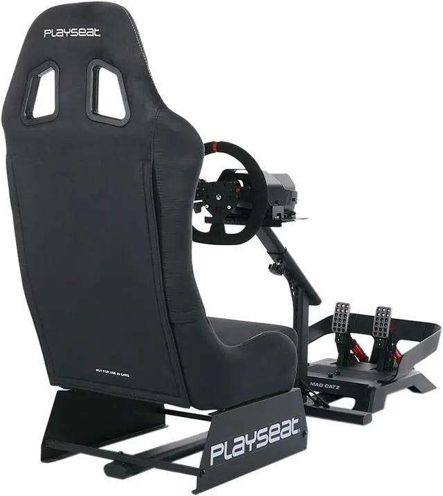 Alt view image 12 of 14 - PLAYSEAT Evolution-M (Black Alcantara w/Black Frame) Esports Racing Simulator Chair