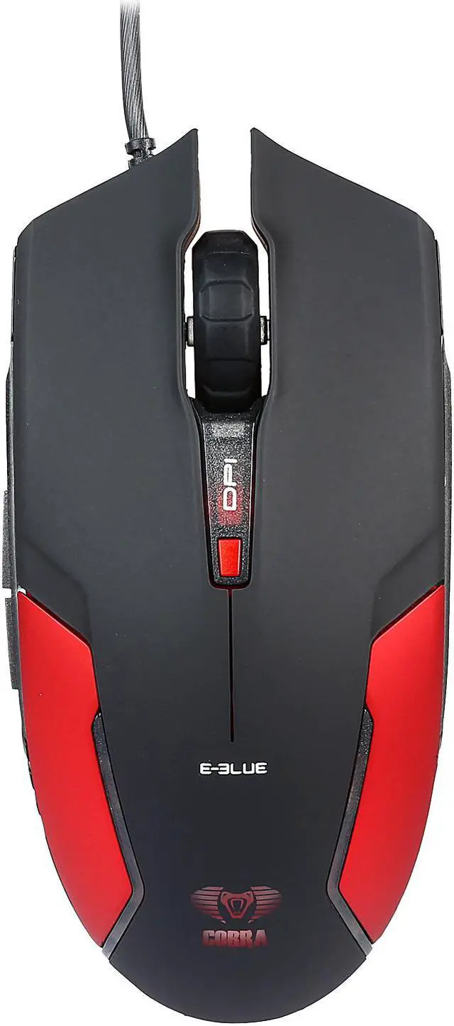 Alt view image 3 of 5 - E-Blue COBRA JUNIOR EMS151RE Black/Red 1 x Wheel USB Wired Optical Gaming Mouse