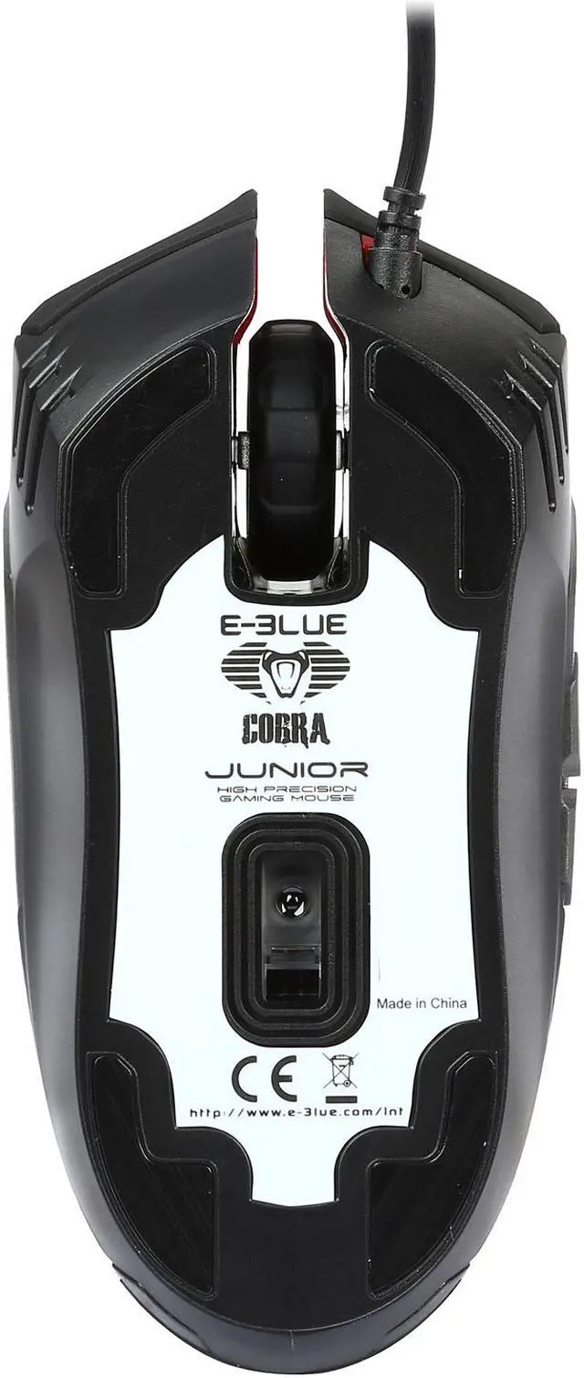 Alt view image 5 of 5 - E-Blue COBRA JUNIOR EMS151RE Black/Red 1 x Wheel USB Wired Optical Gaming Mouse