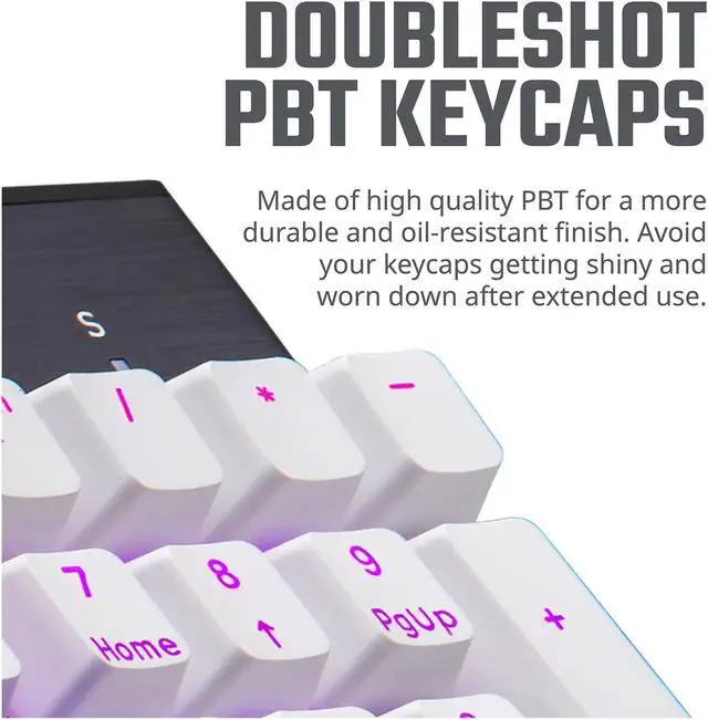 Alt view image 7 of 9 - COOLER MASTER KC-NPDWF1-US PBT Doubleshot Backlit Keycap Upgrade Set White for Mechanical Keyboards