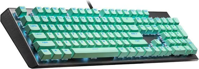 Alt view image 4 of 9 - COOLER MASTER KC-NPDMF1-US PBT Doubleshot Backlit Keycap Upgrade Set Mint Green for Mechanical Keyboards