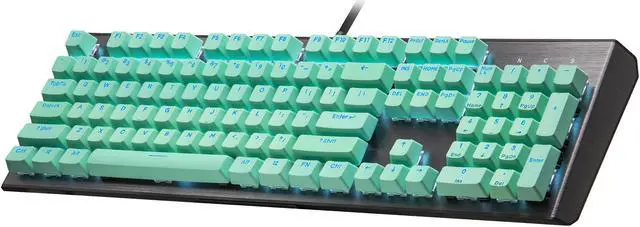 Alt view image 3 of 9 - COOLER MASTER KC-NPDMF1-US PBT Doubleshot Backlit Keycap Upgrade Set Mint Green for Mechanical Keyboards