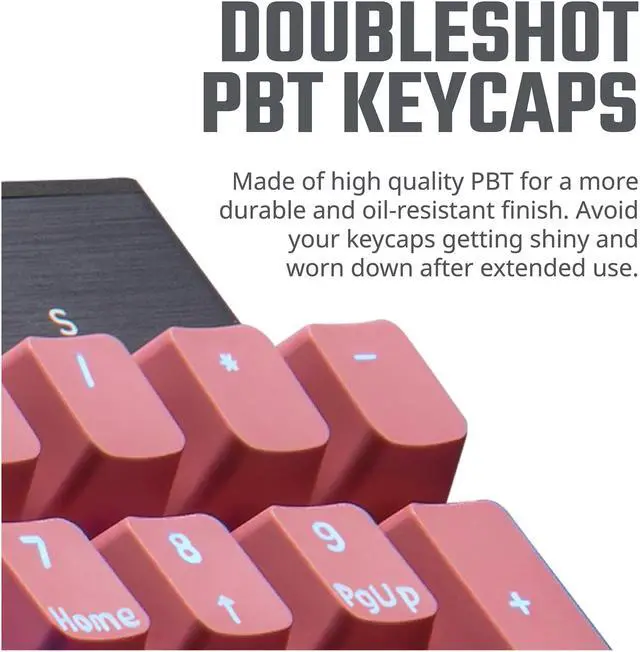 Alt view image 7 of 9 - COOLER MASTER KC-NPDSF1-US PBT Doubleshot Backlit Keycap Upgrade Set Sakura Pink for Mechanical Keyboards