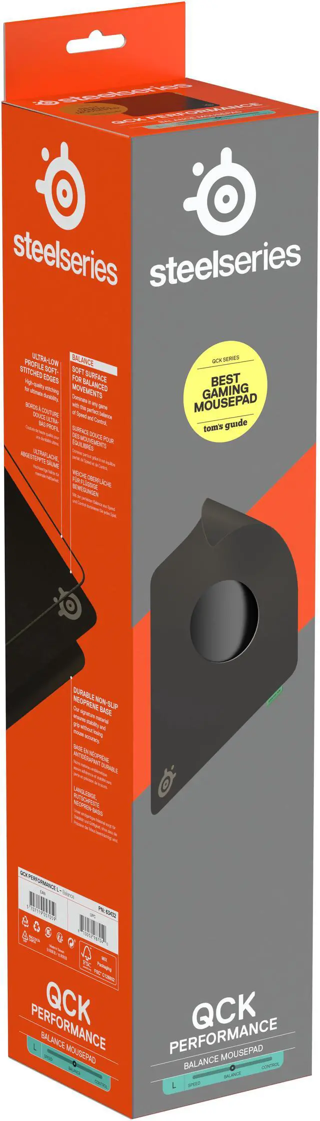 Alt view image 13 of 14 - SteelSeries QcK Performance L - Balance Mouse Mat