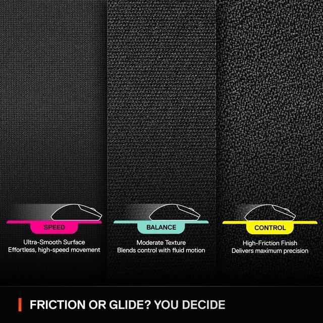 Alt view image 7 of 14 - SteelSeries QcK Performance L - Speed Mouse Mat