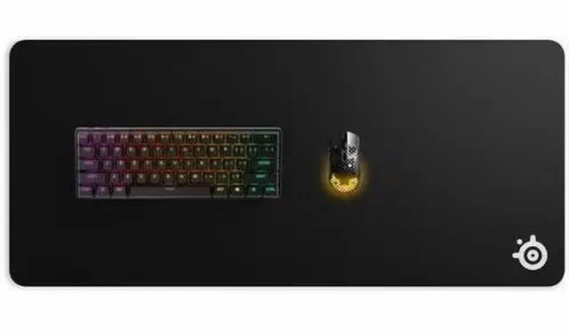 Alt view image 4 of 5 - SteelSeries QCK XXL Low Profile Mousepad with Easy Travel Micro-Woven Surface - 15.75" Height x 35.43" Width - Black - Rubber, Silicon - Extra Extra Large