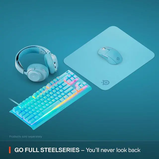 Alt view image 6 of 7 - SteelSeries QcK Cloth Gaming Mouse Pad - Exclusive Micro-Woven Surface, Optimized for Gaming Sensors, Maximum Control - Size M - Aqua
