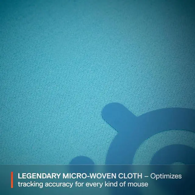Alt view image 4 of 7 - SteelSeries QcK Cloth Gaming Mouse Pad - Exclusive Micro-Woven Surface, Optimized for Gaming Sensors, Maximum Control - Size M - Aqua